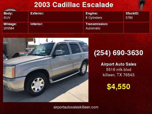 2003 Cadillac Escalade 4dr AWD for sale in Killeen, TX