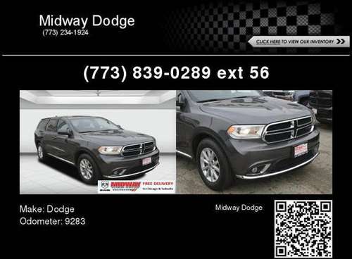 2019 Dodge Durango SXT - cars & trucks - by dealer - vehicle... for sale in Chicago, IL