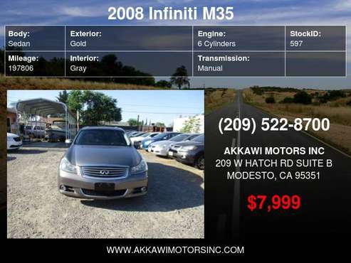 2008 INFINITI M35 4dr Sdn AWD - - by dealer - vehicle for sale in Modesto, CA