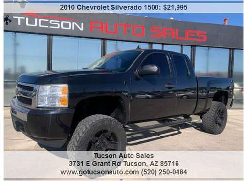 LIFTED 2010 CHEVROLET SILVERADO 4X4 EXTENDED CAB ..... ONLY 73K... for sale in Tucson, AZ