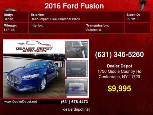 2016 Ford Fusion 4dr Sdn SE FWD - cars & trucks - by dealer -... for sale in Centereach, NY
