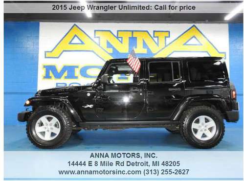 2015 JEEP WRANGLER UNLIMITED SAHARA 4WD,PAYMENT STARTING@$349*MONTHLY for sale in Detroit, MI