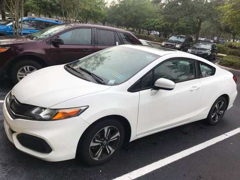 2015 Honda Civic coupe EX white for sale in Altamonte Springs, FL