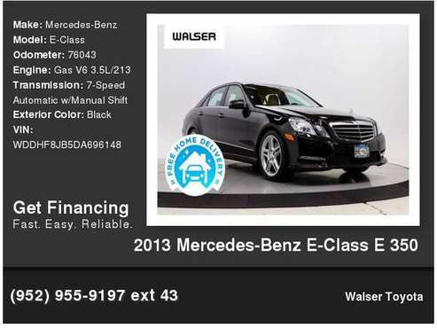 2013 Mercedes-Benz E-Class E 350 - - by dealer for sale in Bloomington, MN