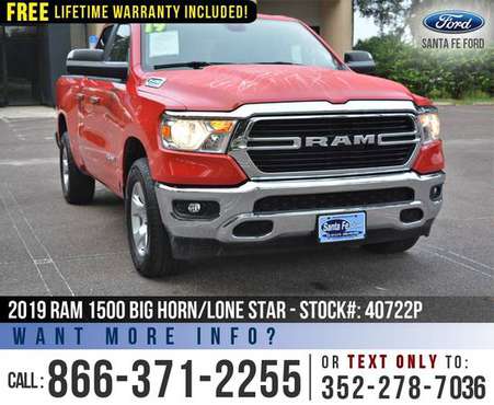 2019 RAM 1500 BIG HORN/LONE STAR *** Push to Start, Camera *** -... for sale in Alachua, FL