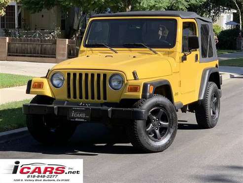 2000 Jeep Wrangler 4x4 SE Clean Title & CarFax Certified Low Miles for sale in Burbank, CA