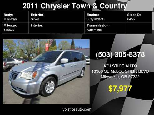 2011 Chrysler Town & Country 4dr Wgn Touring SILVER 136k STOW N GO for sale in Milwaukie, OR