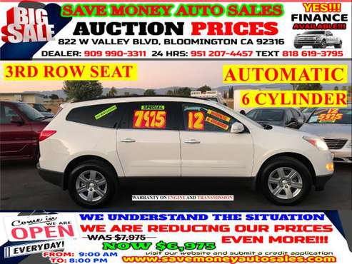 2012 CHEVROLET TRAVERSE>3RD ROW SEAT>CALL 24HR - cars & trucks - by... for sale in BLOOMINGTON, CA