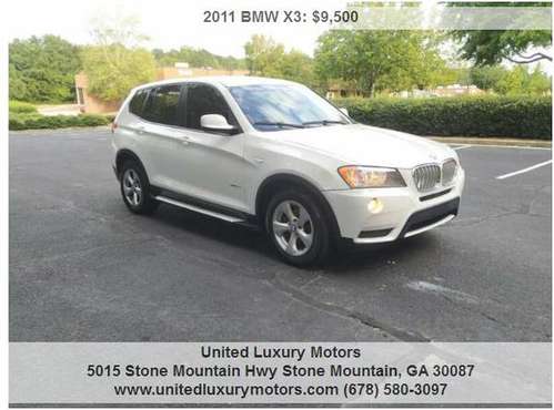 2011 BMW X3 xDrive28i AWD 4dr SUV, Call - cars & trucks - by dealer... for sale in Stone Mountain, GA