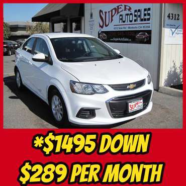 *$1495 Down & *$289 Per Month on this 2018 CHEVROLET SONIC LT! -... for sale in Modesto, CA