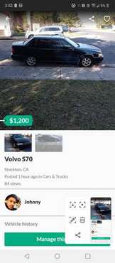 Volvo S-70 - cars & trucks - by owner - vehicle automotive sale for sale in Stockton, CA