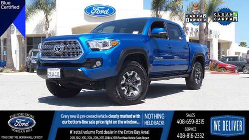 2017 Toyota Tacoma TRD Offroad V6 4WD/Sunroof/Blue Certified - cars for sale in Morgan Hill, CA