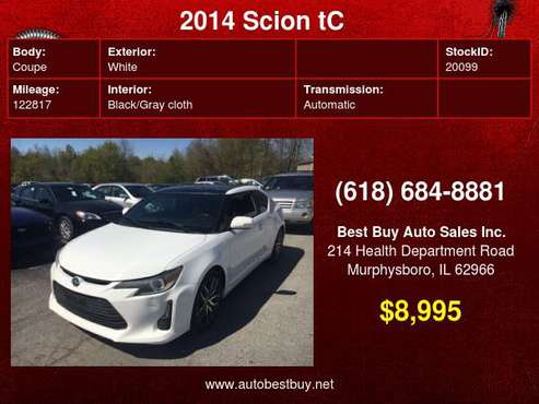 2014 Scion tC Base 2dr Coupe 6A Call for Steve or Dean - cars &... for sale in Murphysboro, IL