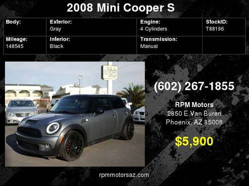 2008 MINI Cooper S for sale in Phoenix, AZ