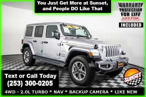 2020 Jeep Wrangler 4x4 4WD Unlimited Sahara SUV WARRANTY 4 LIFE for sale in Sumner, WA