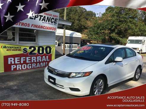 HONDA CIVIC 2012, $1100 DOWN PAYMENT, GREAT VEHICLE, GAS SAVER!!! -... for sale in Douglasville, GA