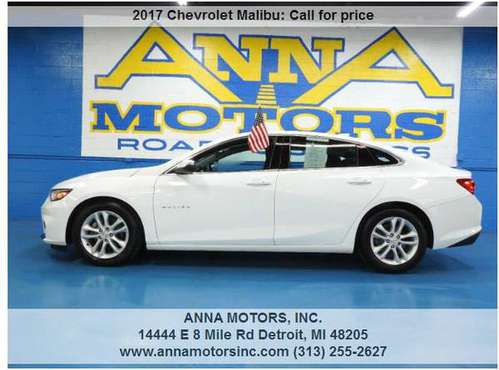 2017 CHEVROLET MALIBU LT,WE FINANCE YOU W/$499*DOWN TODAY-STOP BY-CALL for sale in Detroit, MI