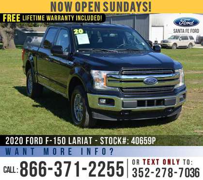 2020 FORD F150 LARIAT 4WD SiriusXM, Ecoboost, Push to Start for sale in Alachua, FL