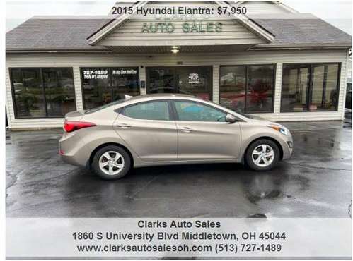 2015 Hyundai Elantra SE 4dr Sedan 6M 92268 Miles - cars & trucks -... for sale in Middletown, OH