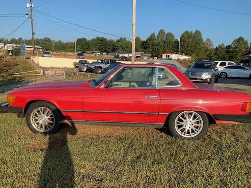 RED 1983 Mercedes-Benz Sports 380SL Convertable Low Miles for sale in Cherry Log, GA