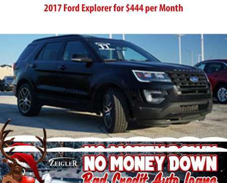 $444/mo 2017 Ford Explorer Bad Credit & No Money Down OK - cars &... for sale in Lincolnshire, IL