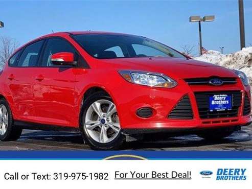 2014 Ford Focus SE hatchback Red - - by dealer for sale in Iowa City, IA