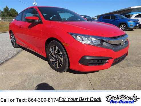 2017 Honda Civic Coupe LX Manual coupe Red - cars & trucks - by... for sale in Lyman, SC