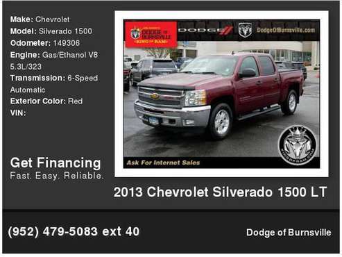 2013 Chevrolet Chevy Silverado 1500 Lt - cars & trucks - by dealer -... for sale in Burnsville, MN