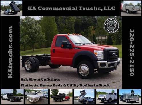 2016 Ford F550 4x4 - Cab Chassis - 4WD 6.7L Flatbed Dump Truck Utility for sale in Dassel, IA