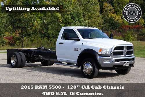 2015 RAM 5500 4x4 - Cab Chassis - 4WD 6.7L I6 Cummins - Upfitting... for sale in Dassel, MN
