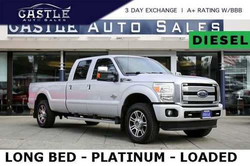 2014 Ford F-250 LONG BED Diesel 4x4 4WD F250 Platinum Truck - cars &... for sale in Lynnwood, MT