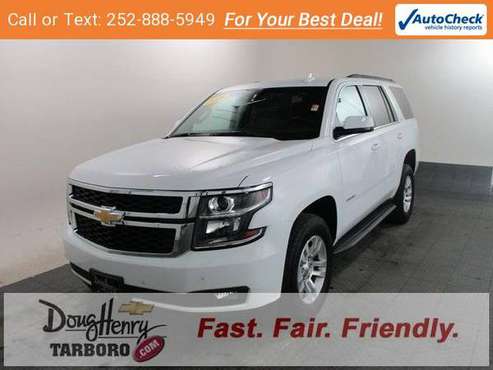 2019 Chevy Chevrolet Tahoe LT suv Summit White for sale in Tarboro, NC