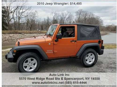 2010 Jeep Wrangler Sport 4X4, Auto, Tango Orange, 3 6 Liter V6 for sale in Spencerport, NY