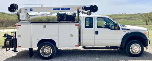 2013 Ford F-550 Gas Powered 6, 000 lb Auto Crane Service Truck for sale in Barnsdall, OK