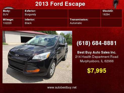 2013 Ford Escape S 4dr SUV Call for Steve or Dean for sale in Murphysboro, IL