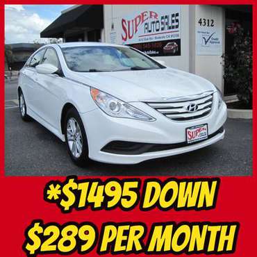*$1495 Down & *$289 Per Month on this 2014 Hyundai Sonata GLS! -... for sale in Modesto, CA