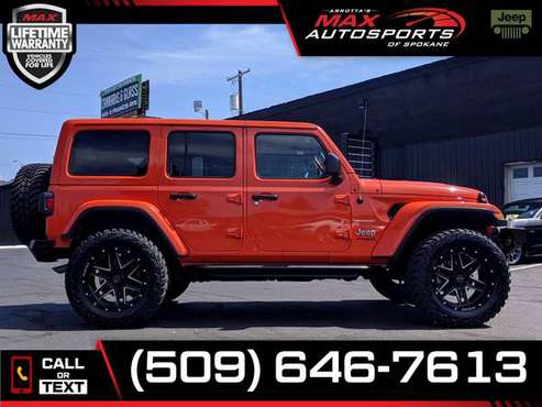 $730/mo - 2020 Jeep Wrangler Unlimited MAXED OUT SAHARA - LIFETIME... for sale in Spokane, WA