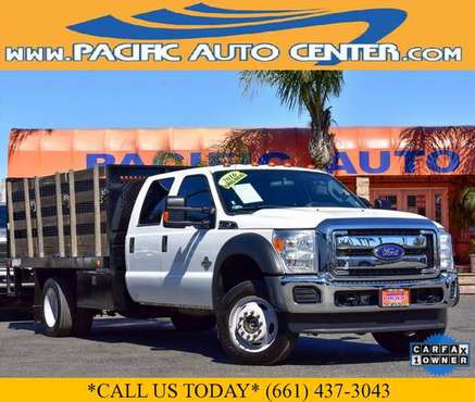 2016 Ford F-550 Crew Cab Stake FlatBed Lift Gate Diesel (24559) for sale in Fontana, CA