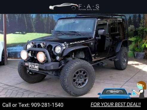 2017 Jeep Wrangler Unlimited Rubicon suv Black Clearcoat - cars & for sale in Glendale, CA