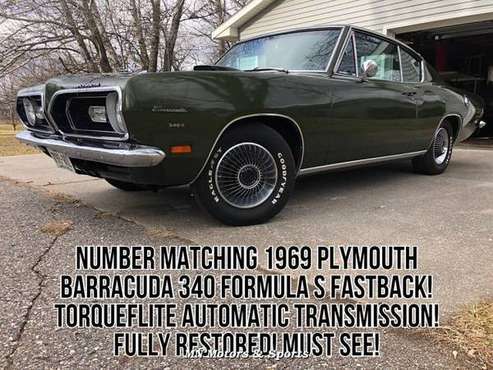 1969 Plymouth BARRACUDA 340 FORMULA S - cars & trucks - by dealer -... for sale in Saint Augusta, MN