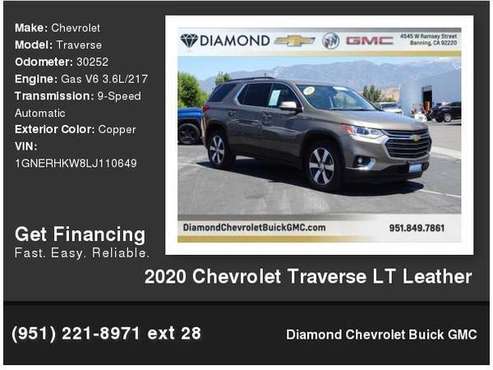2020 Chevrolet Chevy Traverse *Lower Price - Call/Email - Make... for sale in Banning, CA