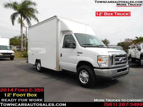 2014 Ford E350 Cutaway Box Truck 12 Footer Cargo Van Box Truck for sale in south florida, FL