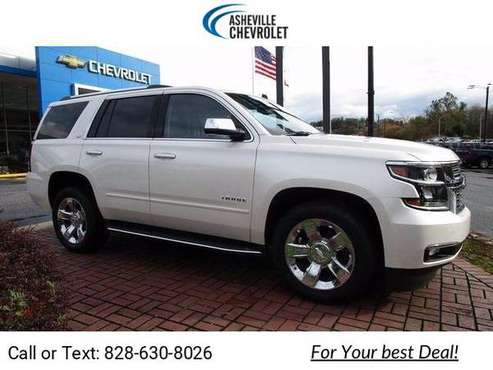 2015 Chevy Chevrolet Tahoe LTZ suv White - cars & trucks - by dealer... for sale in Asheville, NC