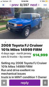 toyota fj cruiser for sale in NEW YORK, NY