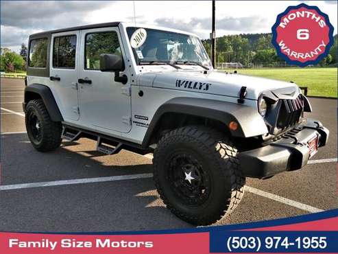 2016 Jeep Wrangler 4x4 4WD Unlimited Willys Wheeler W SUV - cars & for sale in Gladstone, OR