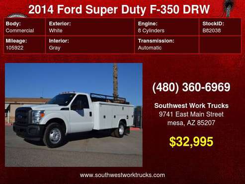 2014 Ford Super Duty F-350 DRW 2WD Reg Cab Dually Service Utility for sale in mesa, NM