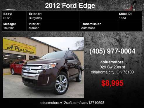 2012 Ford Edge Limited 4dr Crossover - cars & trucks - by dealer -... for sale in Oklahoma City, OK