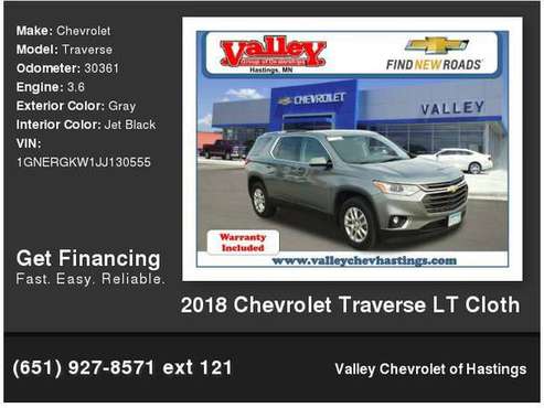 2018 Chevrolet Chevy Traverse LT Cloth - cars & trucks - by dealer -... for sale in Hastings, MN