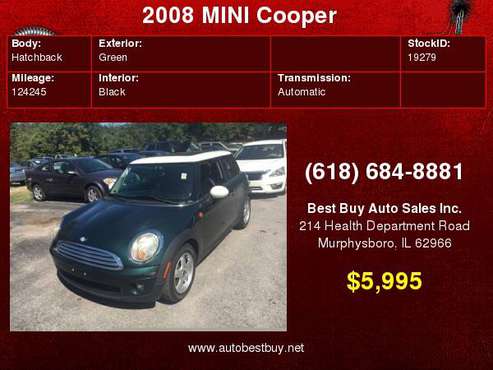 2008 MINI Cooper Base 2dr Hatchback Call for Steve or Dean for sale in Murphysboro, IL