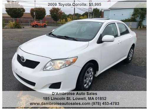 2009 Toyota Corolla LE 4dr Sedan 4A, LOW MILES, 90 DAY WARRANTY!!!! for sale in Lowell, MA